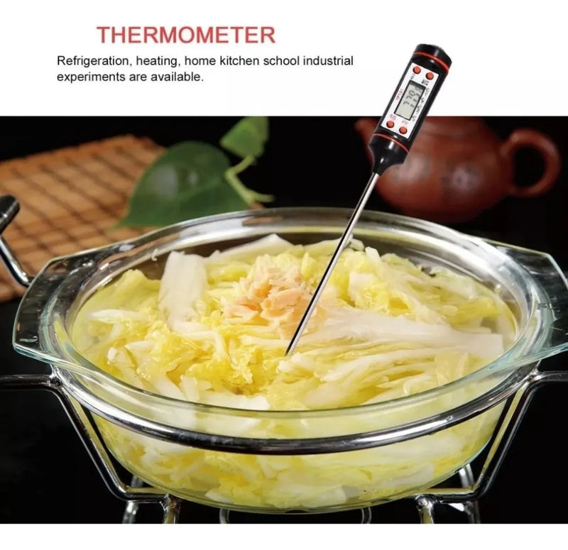 Termómetro Digital De Cocina De Punzon Sonda Chef Multiusos Negro