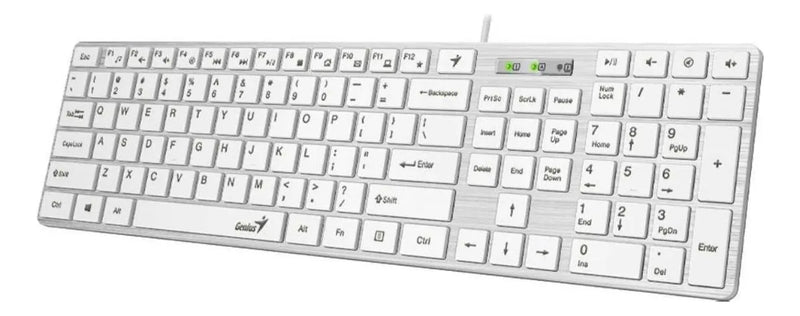 Teclado Genius SlimStar 126 QWERTY color blanco