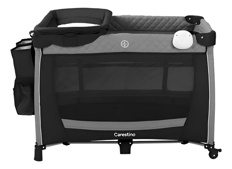 Cuna Corral Carestino Genova Negro Completa + Bolso