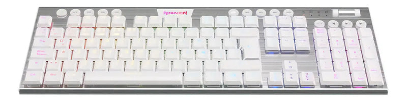 Teclado Mecánico Redragon Horus White Fs K618w-rgb Wireless Color Del Teclado Blanco Idioma Español
