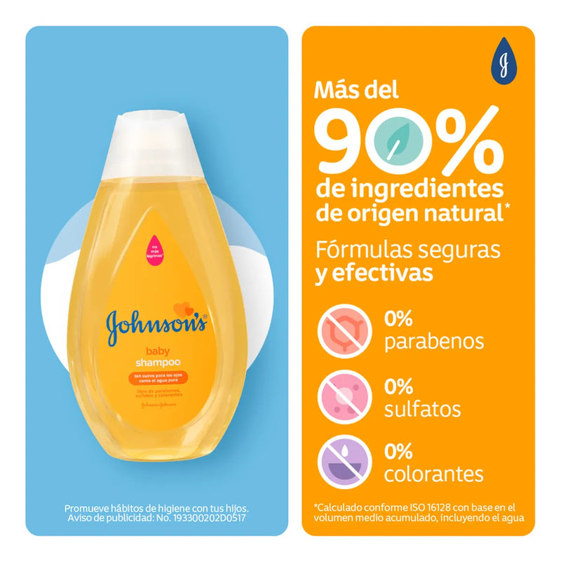 Shampoo Bebé JOHNSON'S Original 400 ML