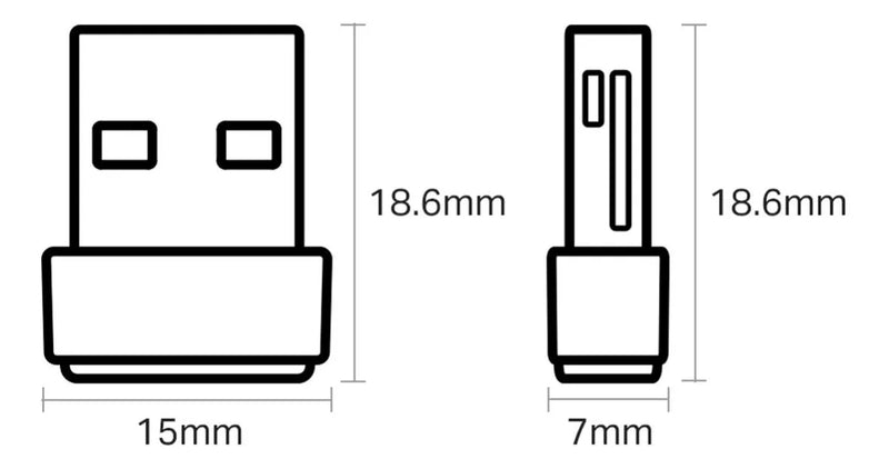 Adaptador nano USB inalámbrico TP-Link Ac600 Archer T2u