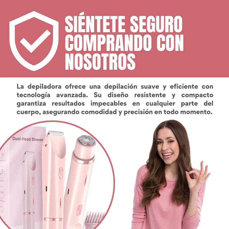Maquina De Afeitar Inalambrica Mujeres Rasuradora Mujer Piel Rosa