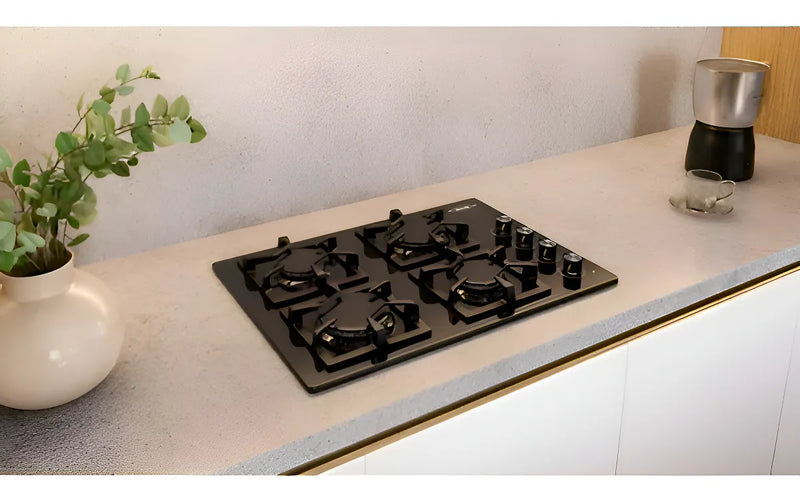 Estufa De Empotrar Tandoori Cristal 66x54 Gas Natural Haceb Color Negro