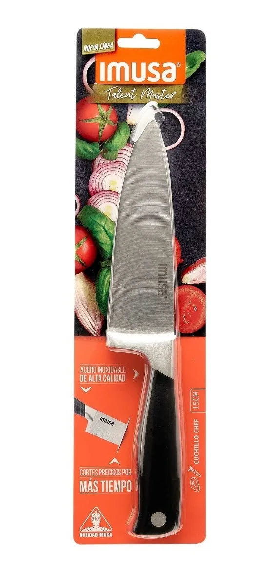 Cuchillo Chef 15cm Talent Master Imusa Color Negro
