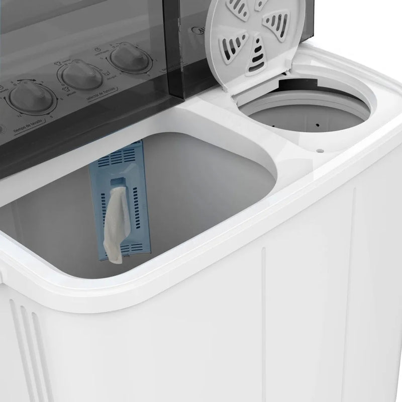 Lavadora Doble Tina 7kg-5kg Centrifugado Blanca Midea Blanco