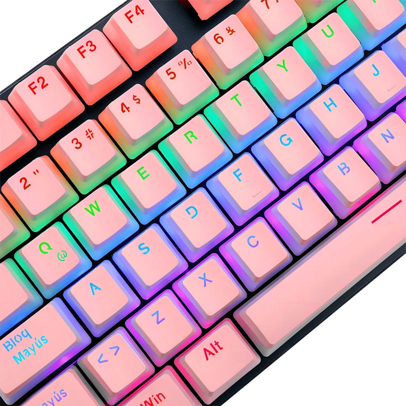 Redragon A130p-sp Keycaps Scarab Pink Para Teclado Mecanico Color Del Teclado Rosa