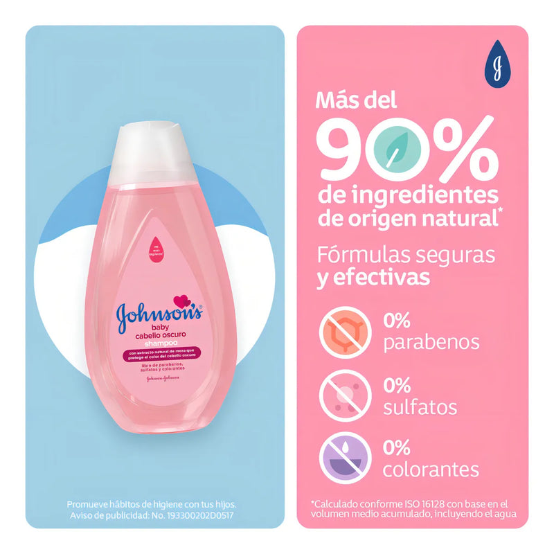 Shampoo Para Bebé Johnson's Cabello Oscuro 200 Ml