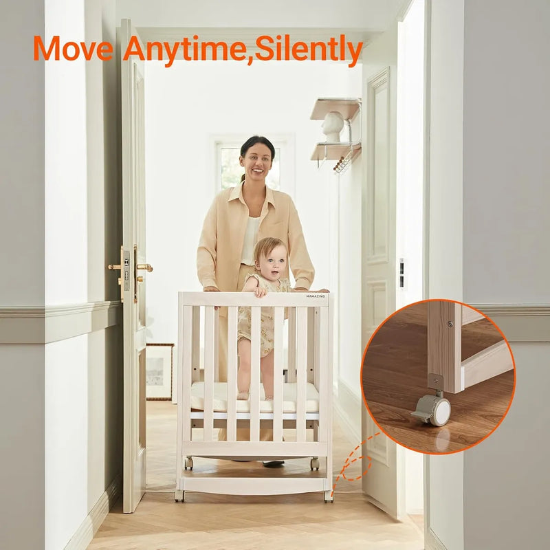 Cuna Evolutiva 6 En 1 De Madera Maciza