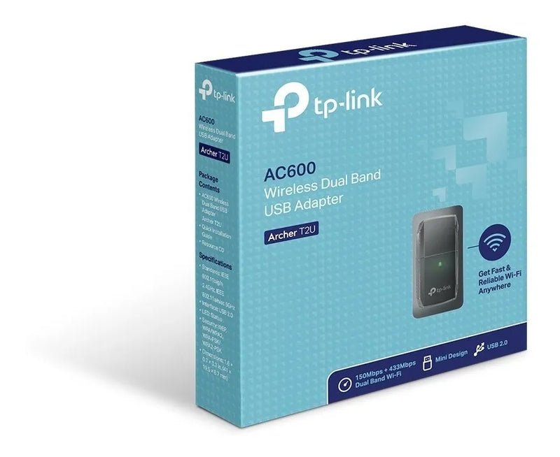 Adaptador Wifi Tp Link Usb Archer T2u Banda Dual Ac600
