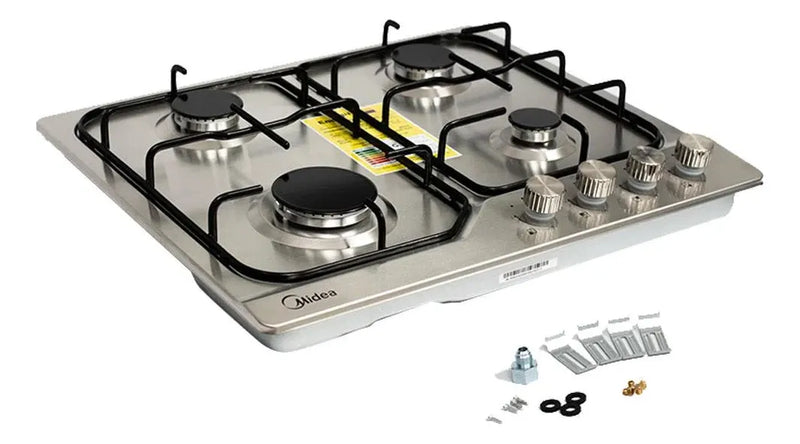 Cubierta Midea Mtga24f2eas Gas Natural 60cm 4 Puestos Gris