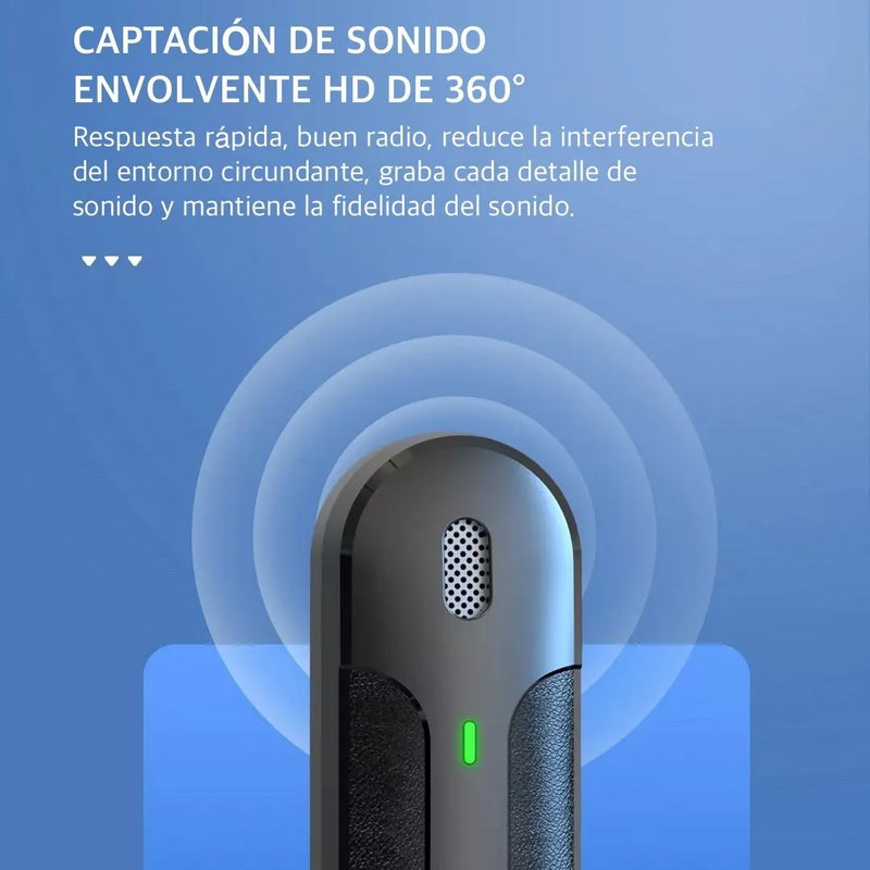 Micrófono Inalambrico De Solapa Tipo C Iphone Y PC Con Estuche De Carga Doble Receptor y Cancelación de Ruido y Antipop Vimai M8C-2 Negro