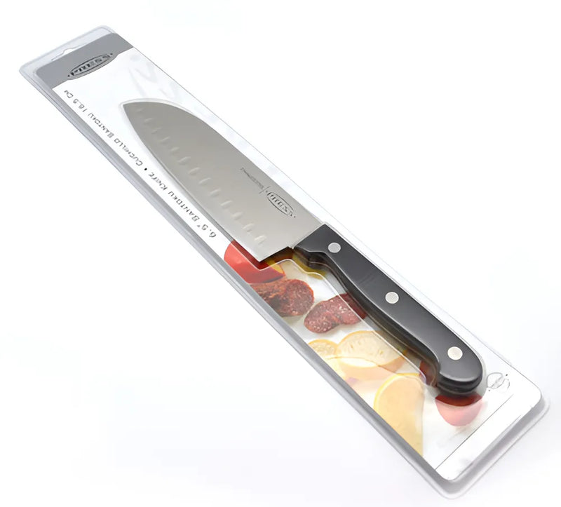 Cuchillo De Cocina Santoku 16.5 Acero Inoxidable Cm Press Color Negro
