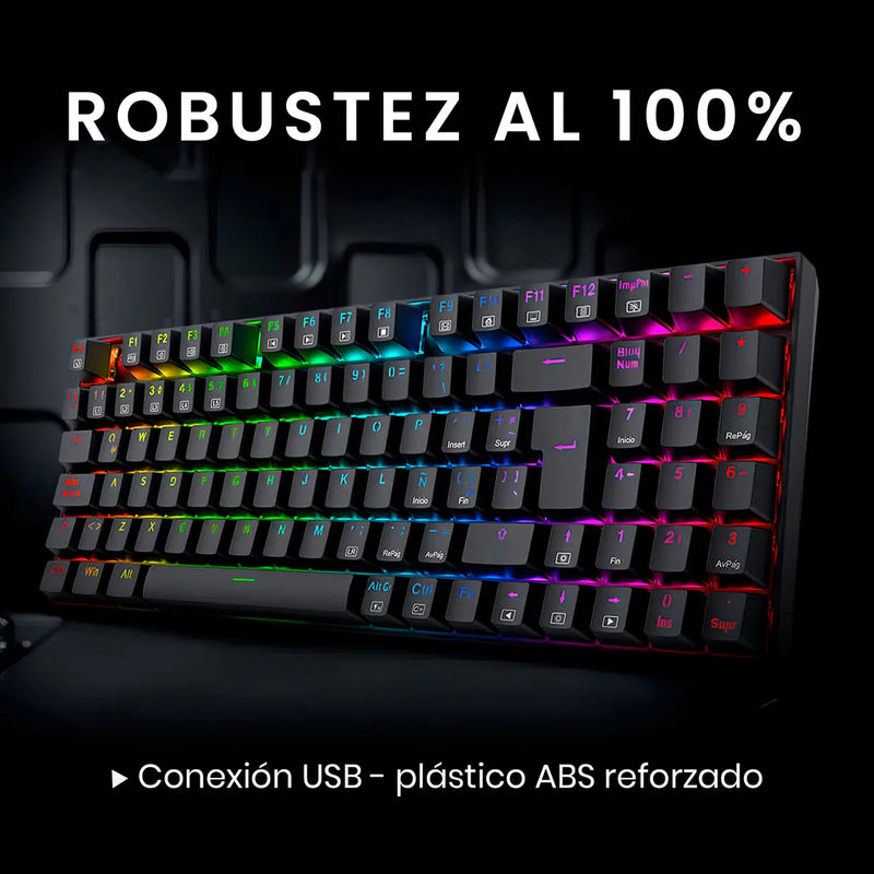 Teclado Gamer Redragon Ziggs K669-rgb Alámbrico, Español, Negro, Red Switch