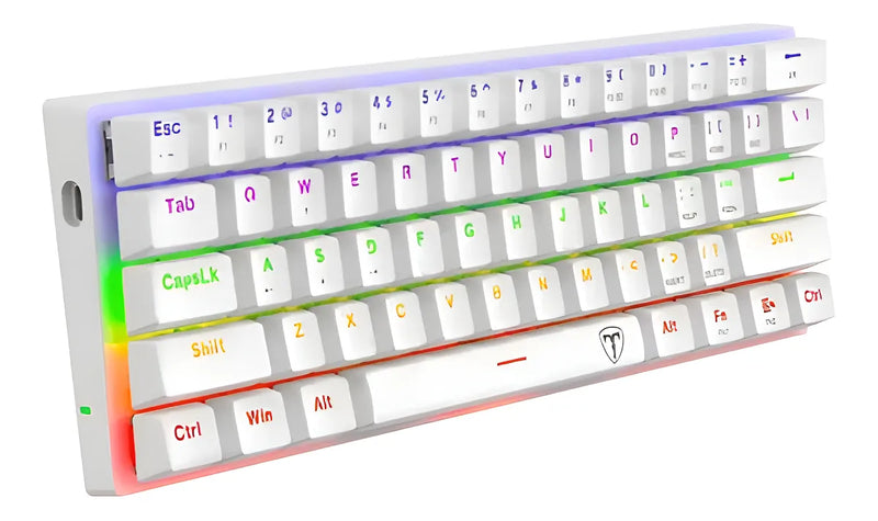 T-dagger Arena T-tgk321-w-br Sp - Blanco - Rgb Rainbow - Qwerty - Español - Switches Et Brown - 60%