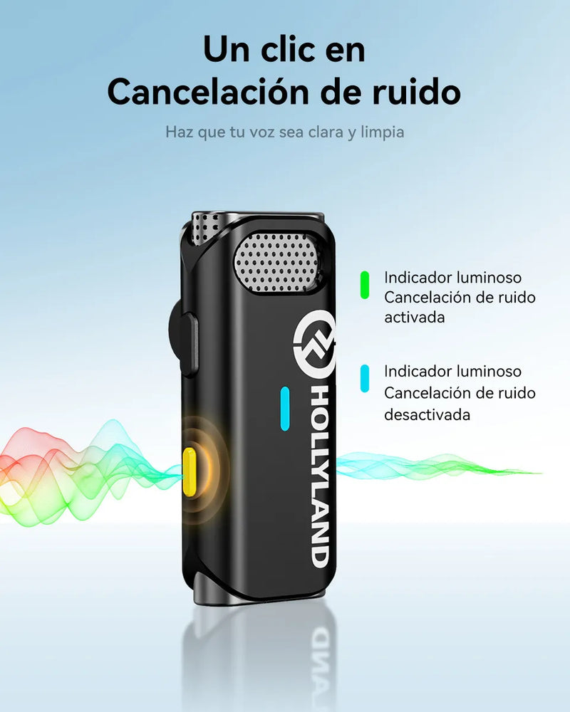 Sistema de micrófono inalámbrico Hollyland Lark M1 P/2 personas negro