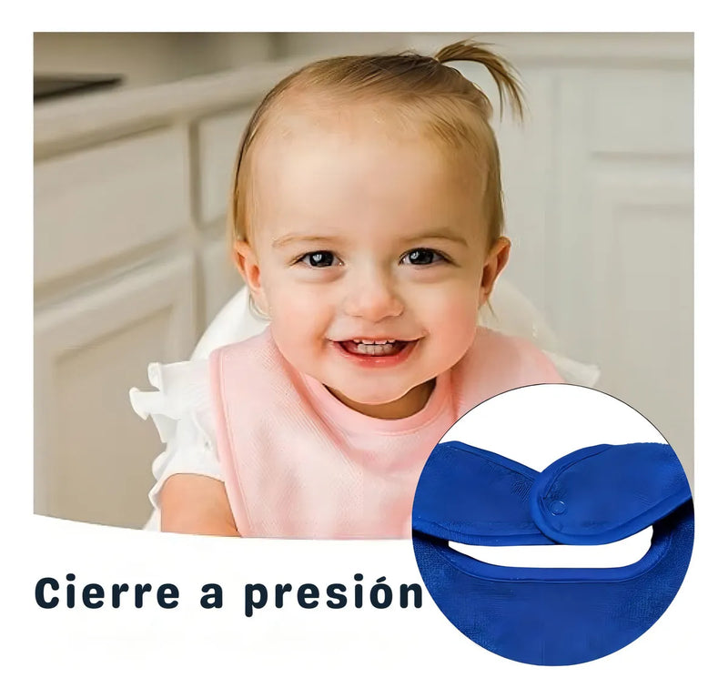 Baberos Para Bebes Impermeable Toalla 100% Algodon Pack 5pcs Handosm