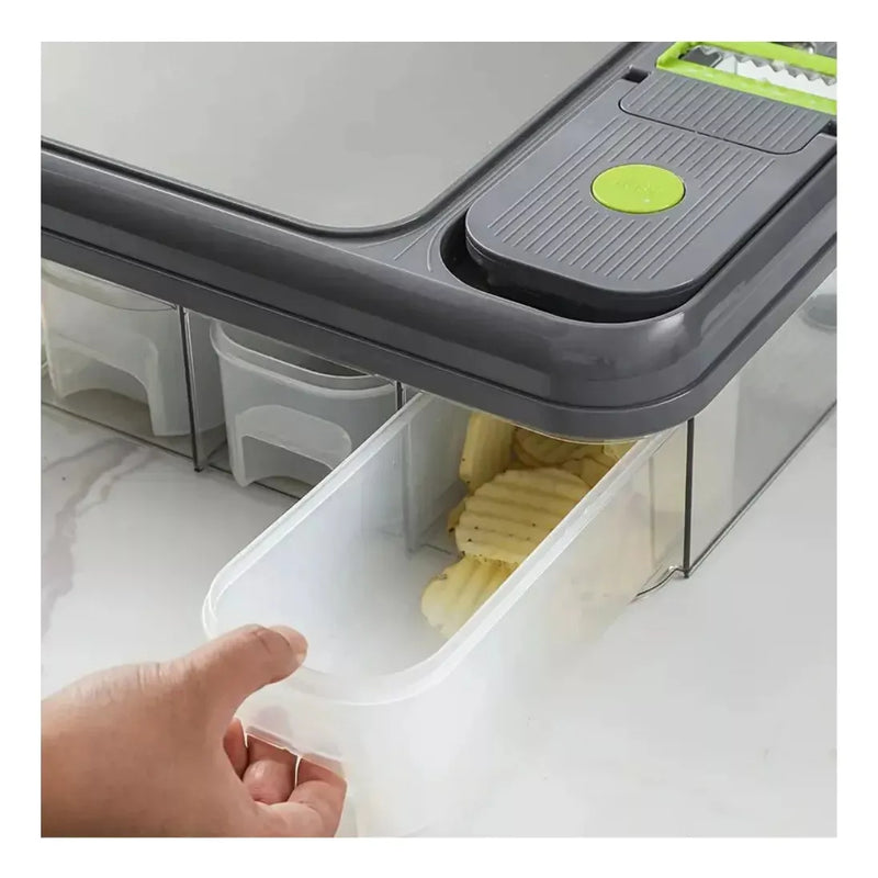 Cortador De Verduras Mandolina 28 En 1 Rallador Rebanador Verde