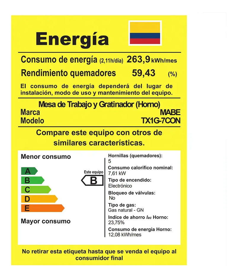 Estufa De Piso A Gas 50 Cm Inox Mabe Tx1g-7con