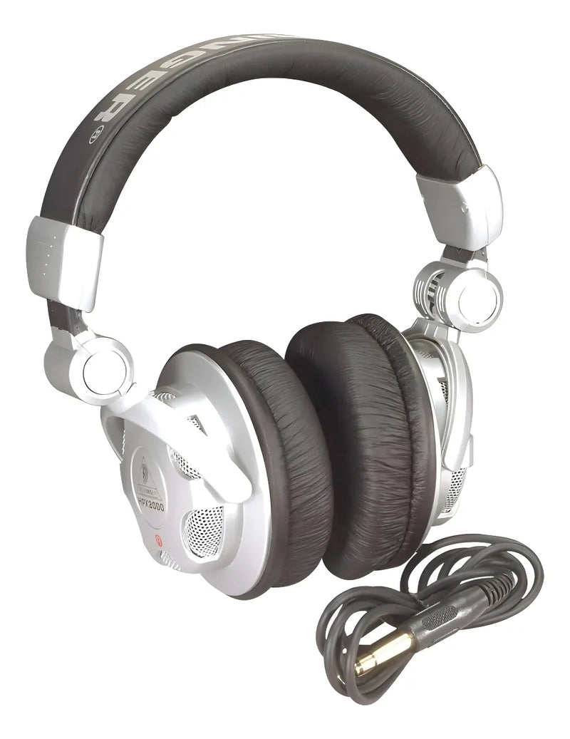 Fone de ouvido over-ear Behringer HPX2000 plateado e negro