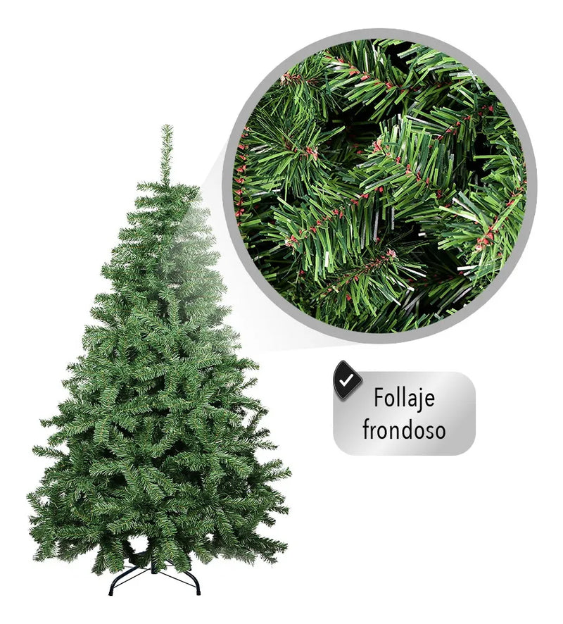 Árbol De Navidad Pino Navideño 1.90 M Grande Con Soporte Color Verde