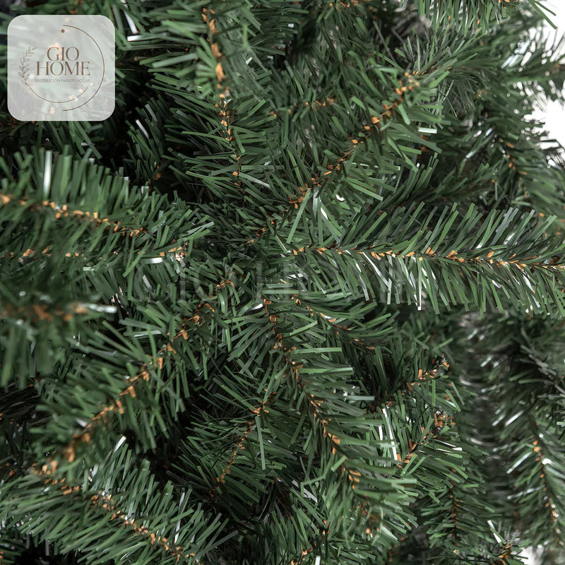 Arbol De Navidad Cascada 1.80m 643 Puntas Gio Home Pino Navideño Look Natural Base Metalica Artificial Para Decoracion Con Bolas Adornos Extension Cintas Bombillos Botas Campanas Luces Estrella Noel