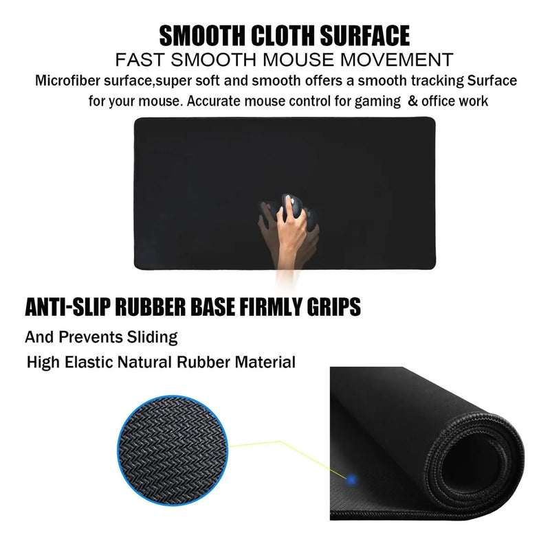 Mouse Pad Xxl 800x400mm Negro