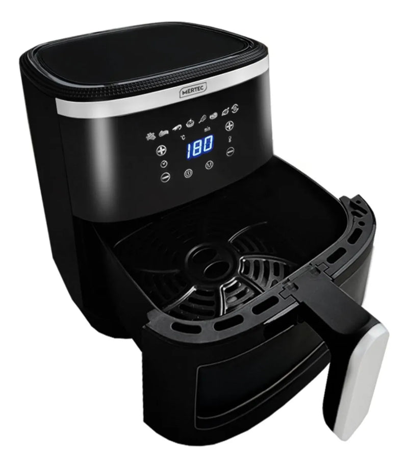 Freidora De Aire Digital Mertec 4.2 Litros Con Visor Color N Negro