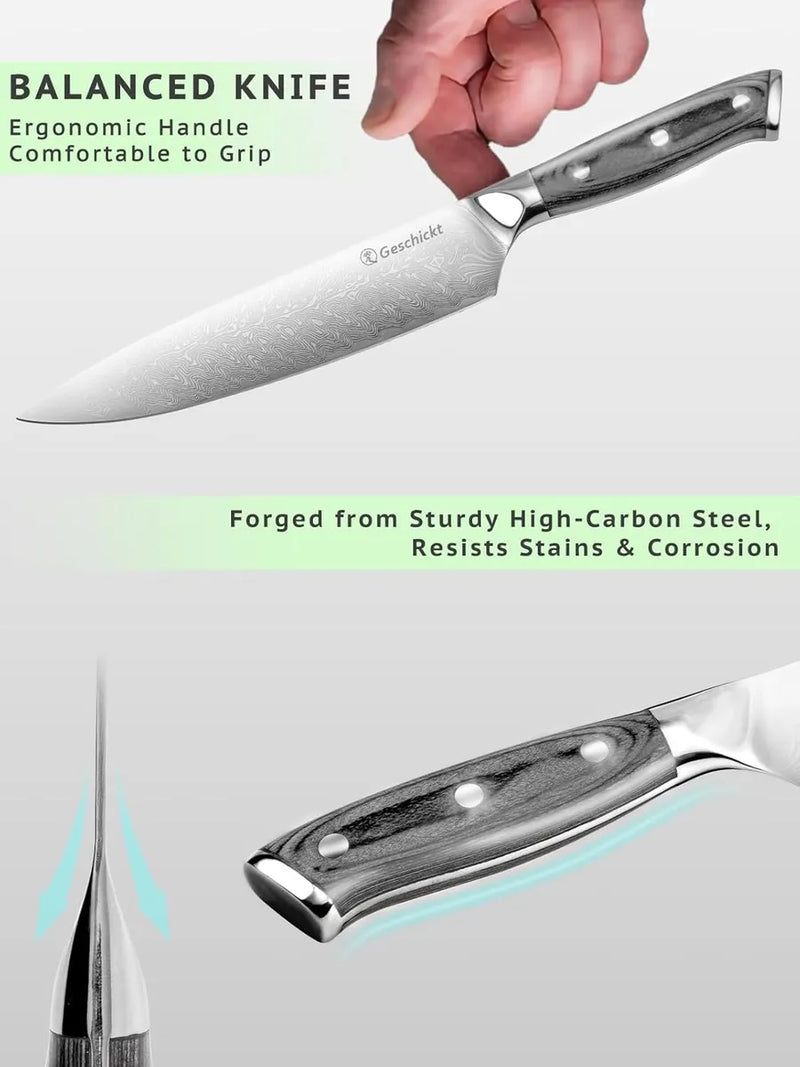 Cuchillo De Cocina Geschickt Chef 1 Unidad Plateado