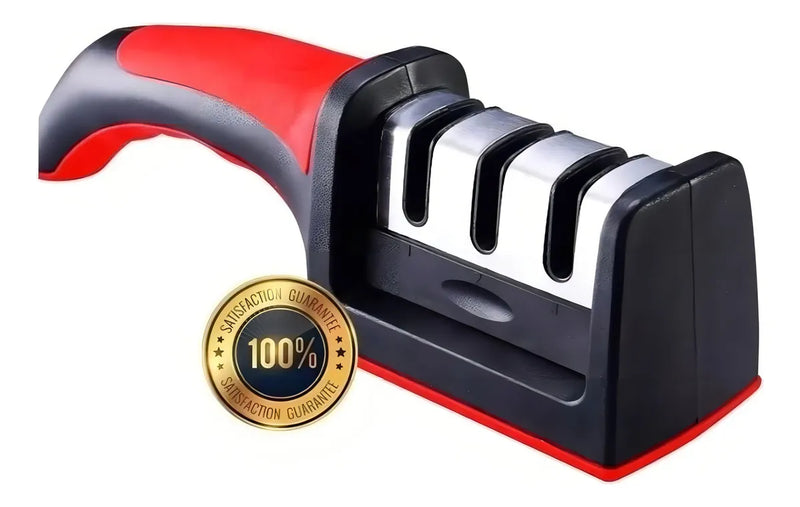 Afilador De Cuchillos Pro Multifuncional Ergonómico Cocina Color Negro
