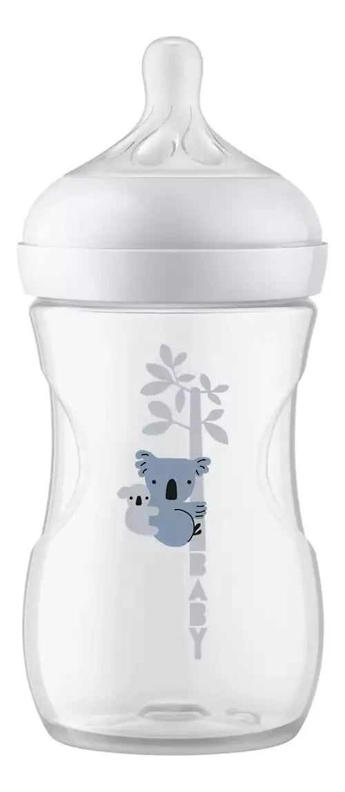 Biberon Avent Natural 3.0 Response 9oz/260ml Deco Koala Color Traslúcido