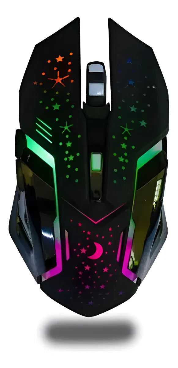 Mouse Gamer Weibo Wb-911 Retroiluminado3200dpi Inalambrico Color Negro
