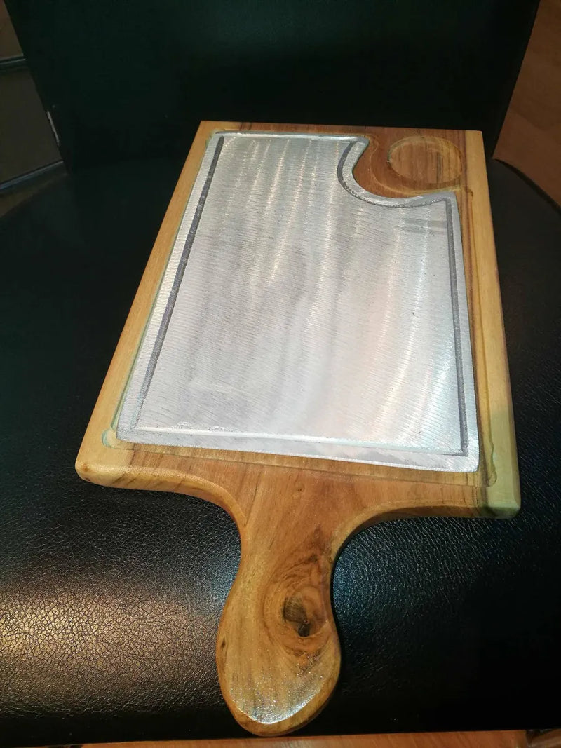 Tabla Para Churrasco Y Carnes Con Parrilla Aluminio, Nuevas