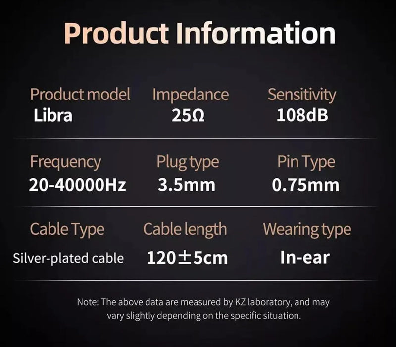 Auriculares Kz Libra Hi Res Monitores In Con Microfono Negro
