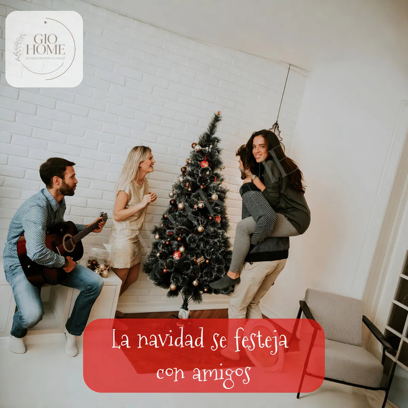 Arbol De Navidad Arizona 1.80m 736 Puntas Gio Home Pino Navideño Look Natural Base Metalica Artificial Para Decoracion Con Bolas Adornos Extension Cintas Bombillos Botas Campanas Luces Estrella Noel