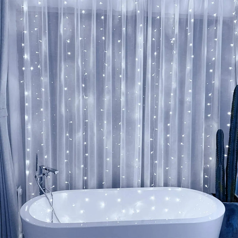 Luces Navidenas Led De Cortina, 200 Luces, Impermeables