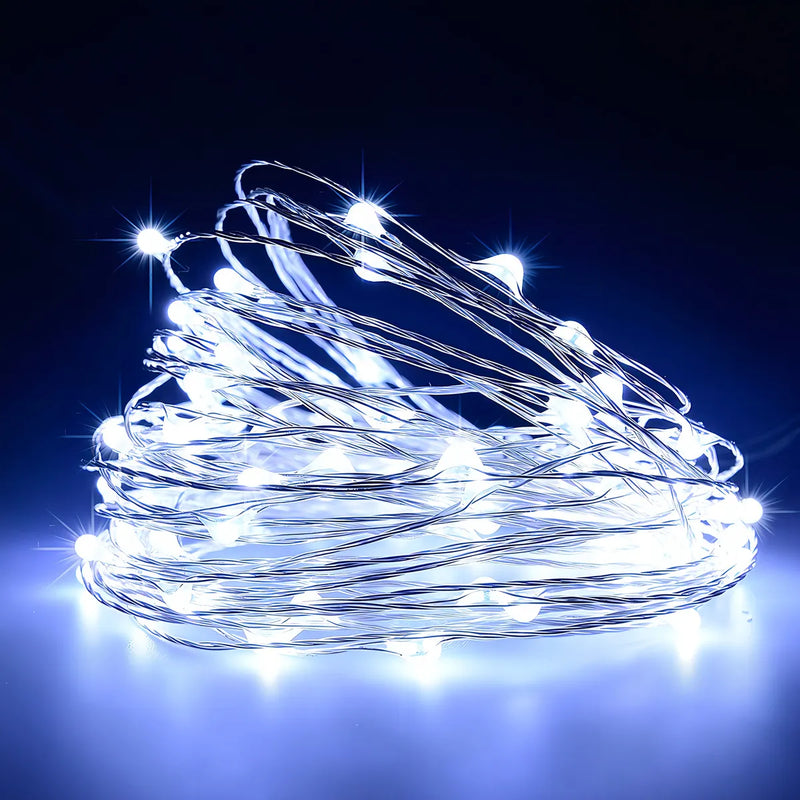 Luces Para Jardin Solares 32 M 300 Led Tiras De Led Luces Blanco Frío