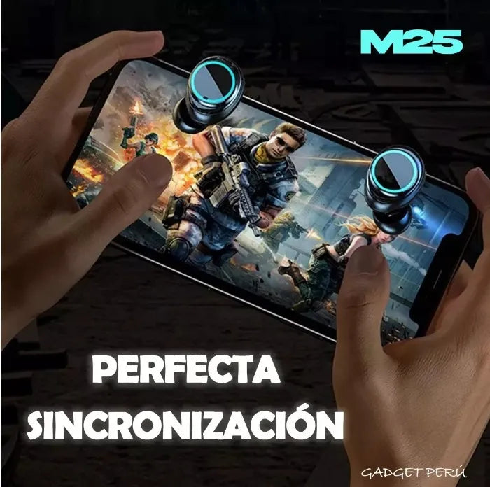 Auriculares Inalámbricos Para Juegos Bluetooth 5.3 M25 De Tw Plateado