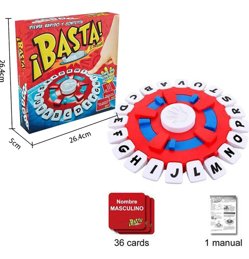 Juego De Mesa Basta Español Niños Stop Agilidad Palabras