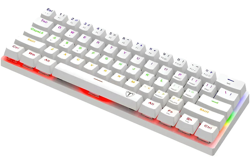 T-dagger Arena T-tgk321-w-br Sp - Blanco - Rgb Rainbow - Qwerty - Español - Switches Et Brown - 60%