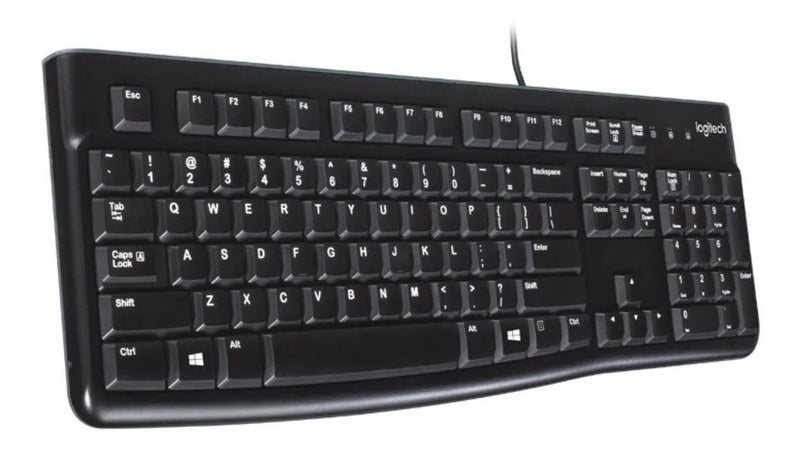 Teclado Logitech QWERTY Membrana español color negro
