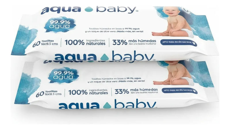 Toallitas Húmedas Aqua Baby 120 Unidades