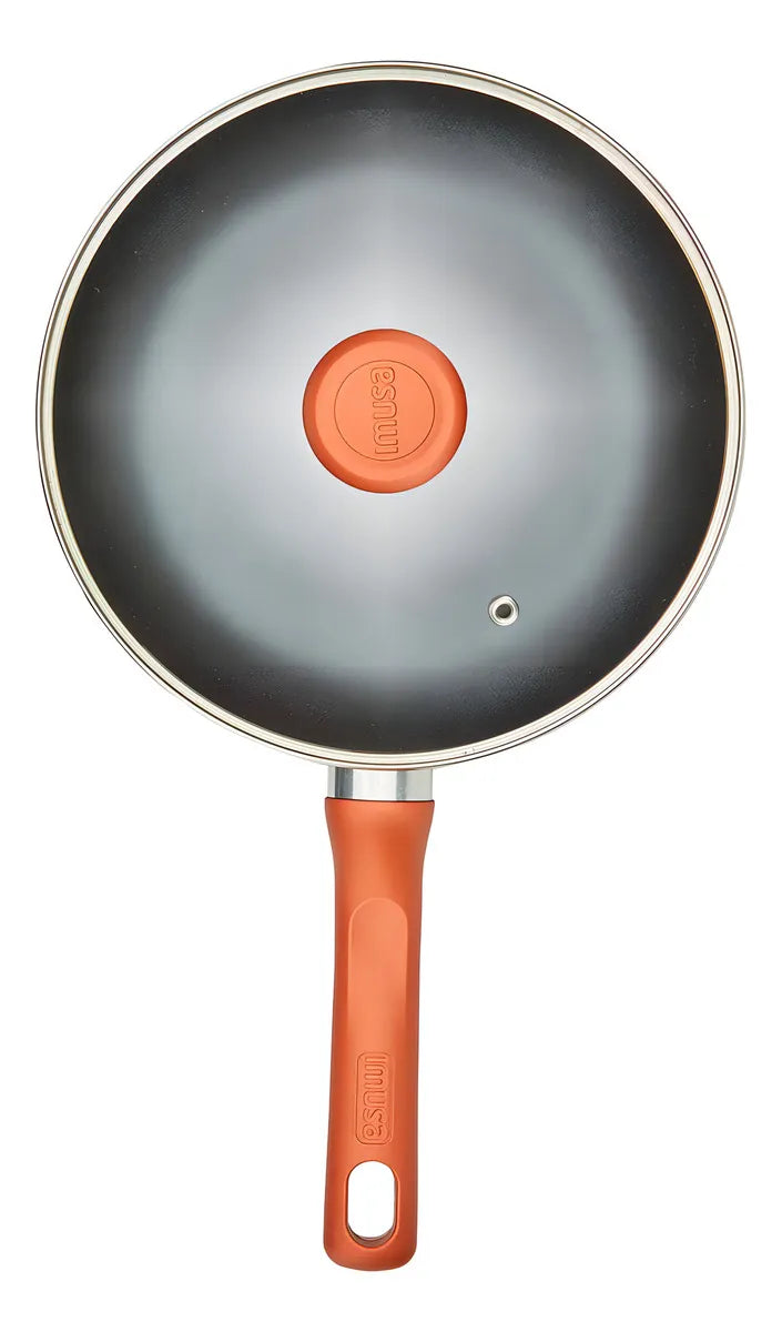 Sartén Imusa 90 Años 20cm Aluminio Fundido Tapa De Vidrio Color Cobre