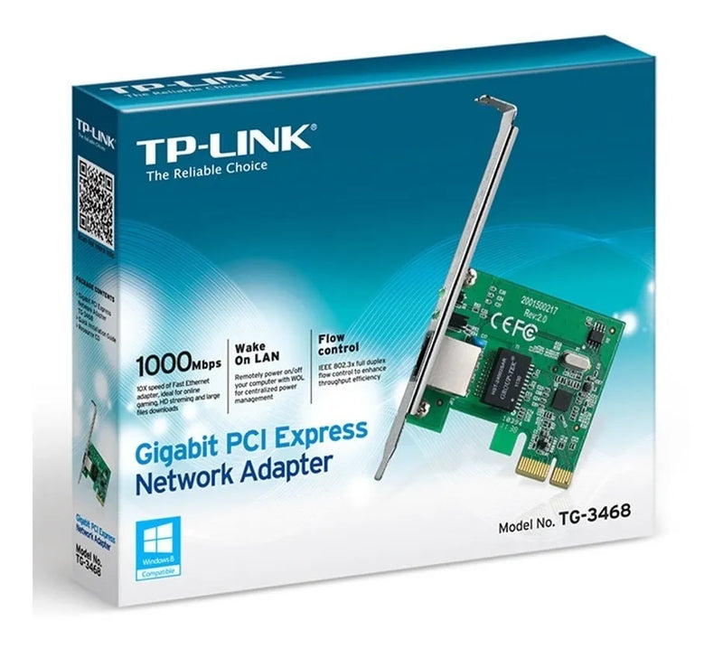 Tarjeta De Red Pci Express 10/100/1000mbps, Tp-link Tg-3468