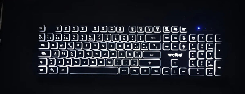 Teclado Gamer Usb Weibo Fc-560 Silencioso Con Luz Multimedia
