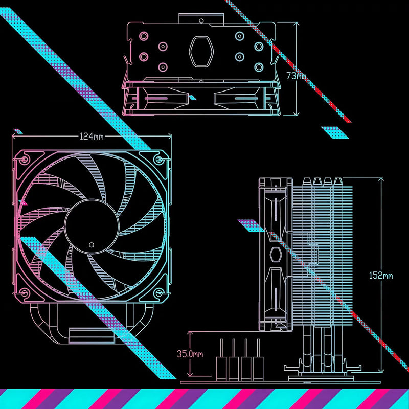 Disipador Cooler Master Hyper 212 Spectrum V3 Argb