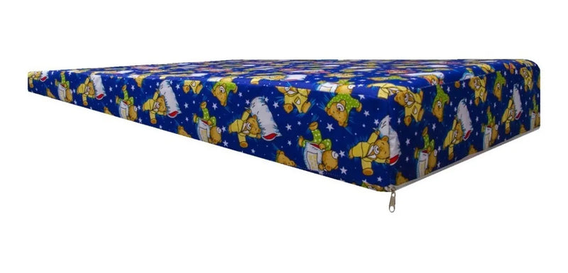 Colchoneta Antireflujo 100x60 En Tela Antifluido + Color Azul Osos Dormilones