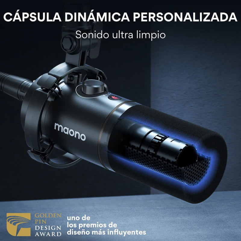 Micrófono Maono PD200X Dinámicos Cardioide color negroS