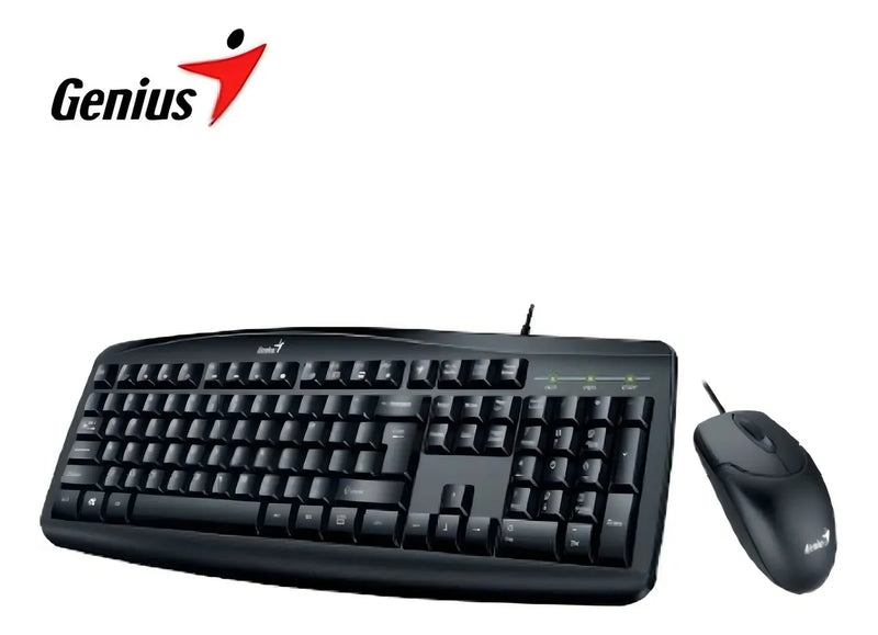 Kit de teclado y mouse Genius KM-200 Español de color negro