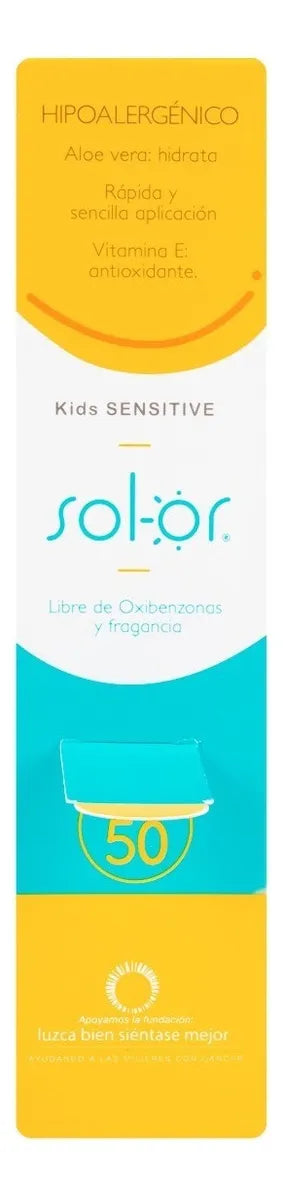 Protector Solar Para Niños Piel Sensible Sol-or Kids 100g